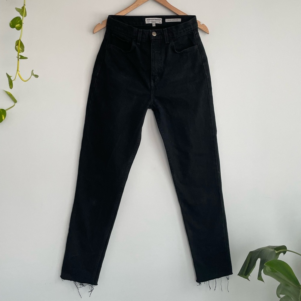 American apparel high waisted 100% cotton straight leg!